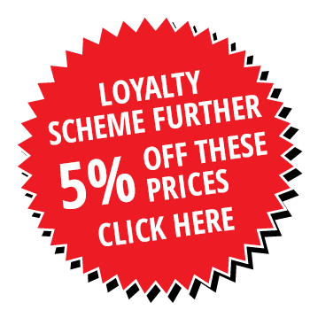 Loyalty scheme further 5% off these prices